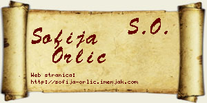 Sofija Orlić vizit kartica